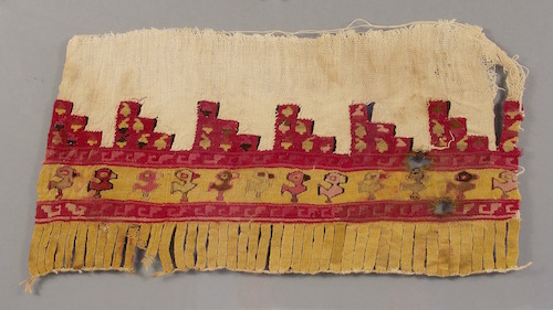 Pre-Columbian Embroidered robe hem<br/>c.1000-1400 A.D by 